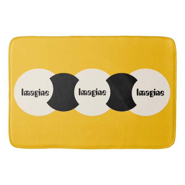Imagine Logo Yellow  Bath Mat (Front)