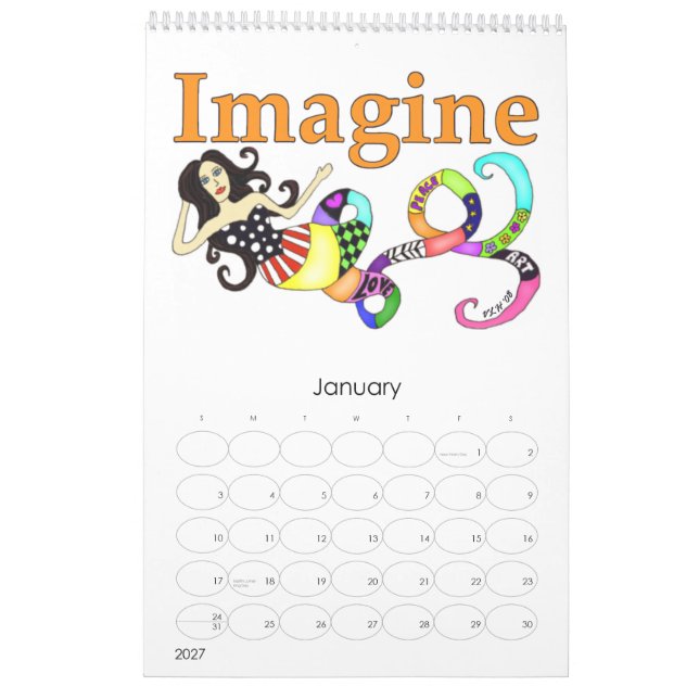 Imagine Mermaid and Friends 2010 Calendar (Jan 2027)