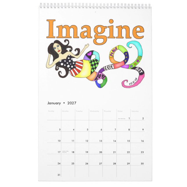 Imagine Mermaid and Friends 2011 Calendar (Jan 2027)