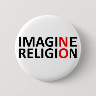 Imagine No Religion 6 Cm Round Badge