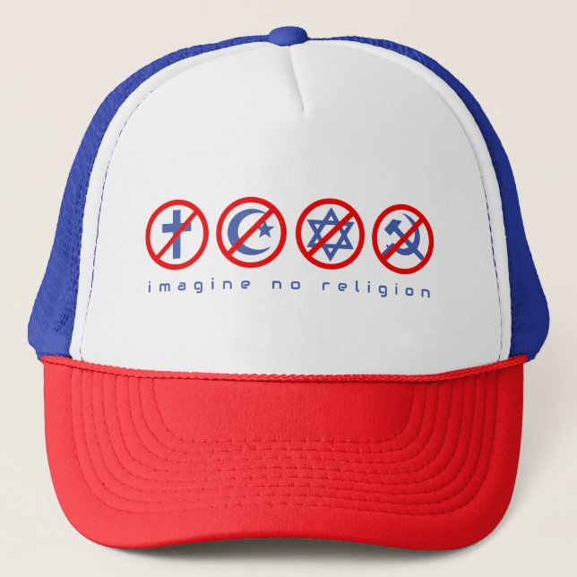 Imagine No Religion Anti-Communist Trucker Hat (Front)
