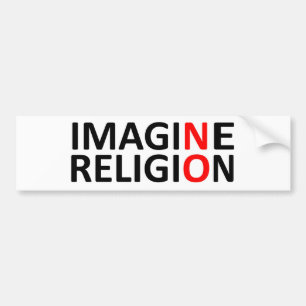 Imagine No Religion Bumper Sticker