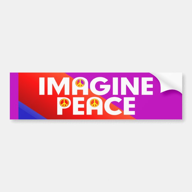 imagine peace bumper sticker (Front)