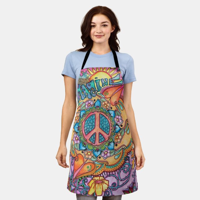 Imagine Peace Hippie Apron (Worn)