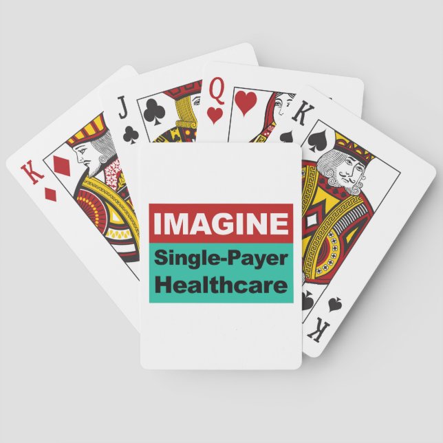 Imagine Single Payer Healthcare Playing Cards (Back)