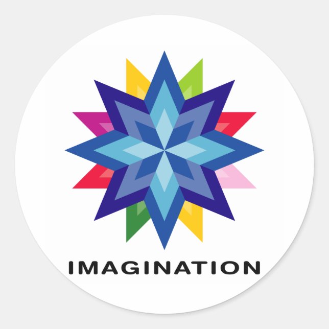 Imagine Star Classic Round Sticker (Front)