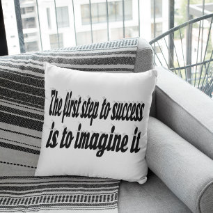 Imagine Success Motivational Quote Cushion