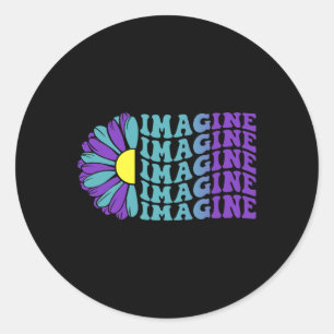 Imagine Suicide Prevention Awareness Invisible Ill Classic Round Sticker
