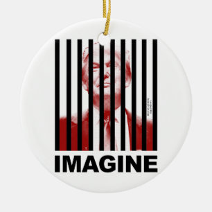 Imagine Trump Behind Bars Ceramic Tree Decoration
