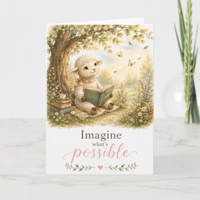Imagine What's Possible Lamb Encouragement Card (Front)