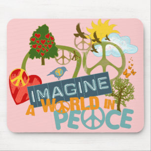 Imagine World Peace Mouse Pad