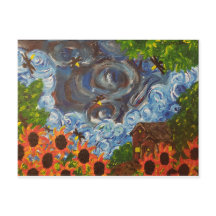 "Imagined by Van Gogh" post card art print