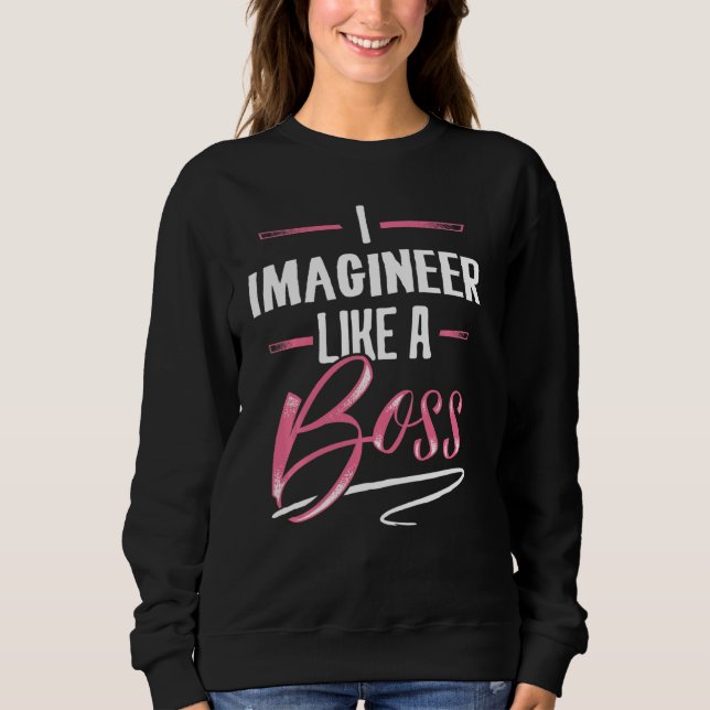 IMAGINEER Like A Boss tshirt Lady Boss Girl Power  (Front)