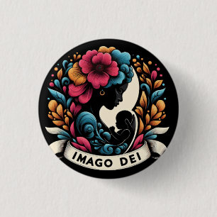 Imago Dei, Image of God, 3 Cm Round Badge