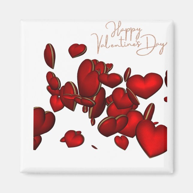 Imam 🧲 Square Happy Valentine’s Day Magnet (Front)