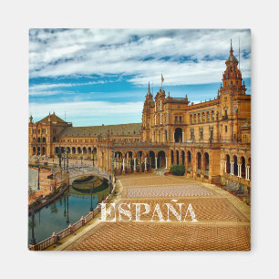 Imán Plaza España in Sevilla, Andalusia, Spain Magnet