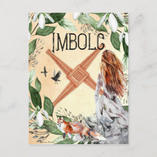 Imbolc Candlemas Pagan Fantasy Art Postcard