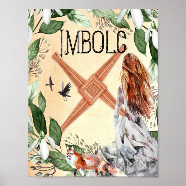 IMBOLC, CANDLEMAS  WICCAN SABBAT POSTER (Front)