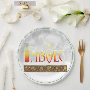 Imbolc Drips Paper Plates