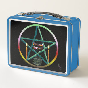 Imbolc Pentacle Poster Metal Lunch Box