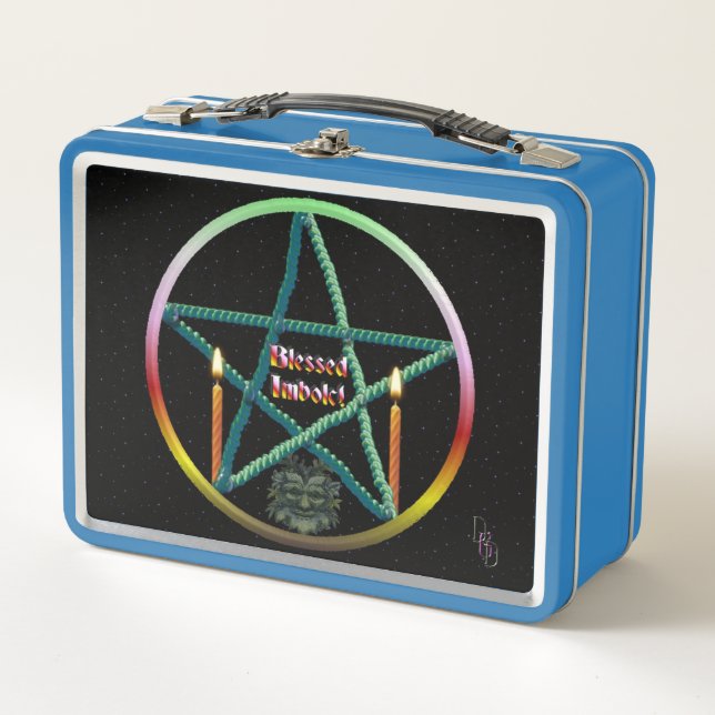 Imbolc Pentacle Poster Metal Lunch Box (Front)
