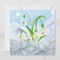 Imbolc Wiccan Winter Snowdrops Greeting
