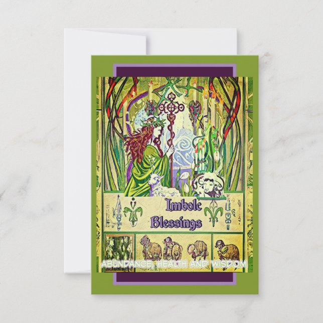 Imbolk Blessings Abundance Heath Wisdom Card (Front)