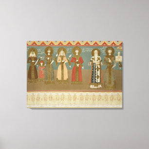 Imereth: frescoes from the Gelati Monastery, plate Canvas Print