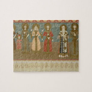 Imereth: frescoes from the Gelati Monastery, plate Jigsaw Puzzle