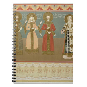 Imereth: frescoes from the Gelati Monastery, plate Spiral Notebook