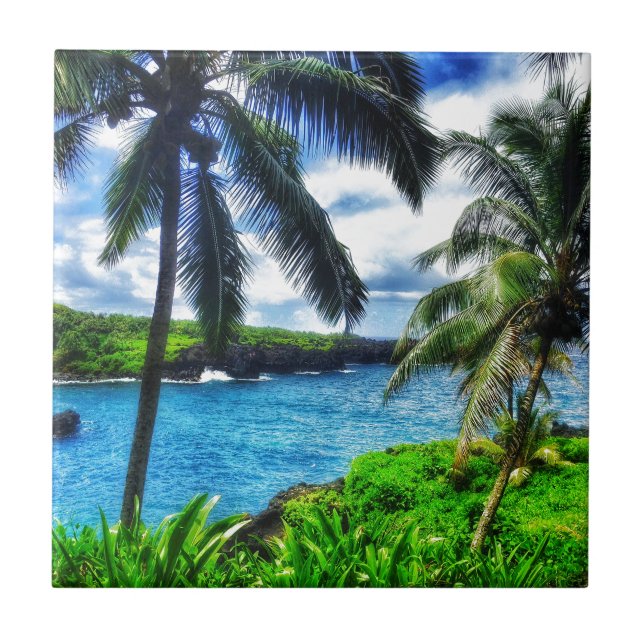 IMG_1122 4 Hawaiian Scene Tile (Front)