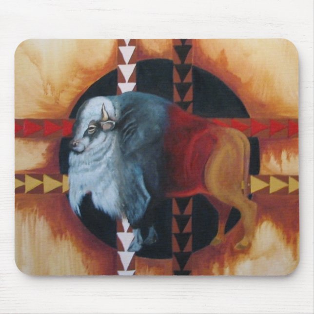 IMG_2593white buffalo Mouse Pad (Front)