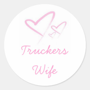 img-thing, Truckers, Wife Classic Round Sticker