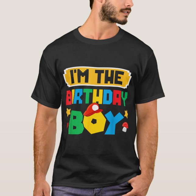 Imhe Birthday Boy Game Gaming Family Matchings boy T-Shirt (Front)