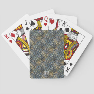 Imitation crocodile skin. Animal print. Playing Cards