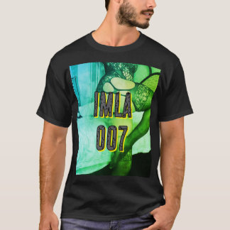 IMLA 007u Black T shirt with Green Neon