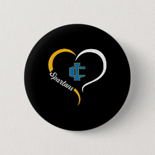Imlay City Spartans Logo Half Heart Slogan Hs 6 Cm Round Badge