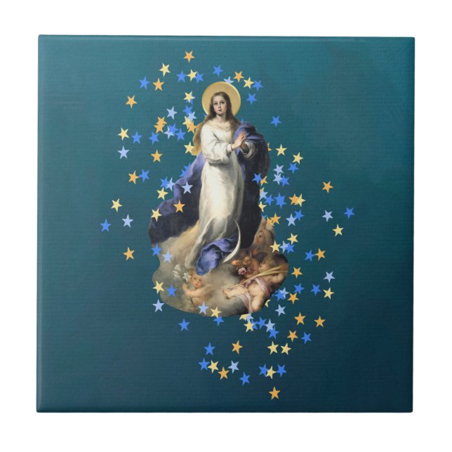 Immaculate Conception Assumption Virgin  Tile (Front)