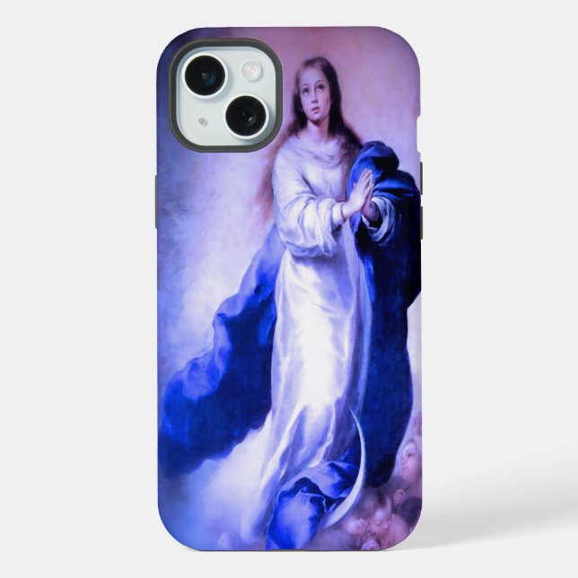 Immaculate Conception Blue iPhone Case (Back)