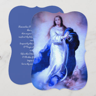 Immaculate Conception Blue with Memorare