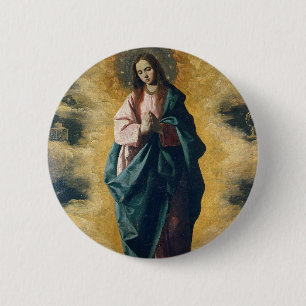 Immaculate Conception by Zurbarán 6 Cm Round Badge