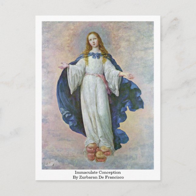 Immaculate Conception By Zurbaran De Francisco Postcard (Front)