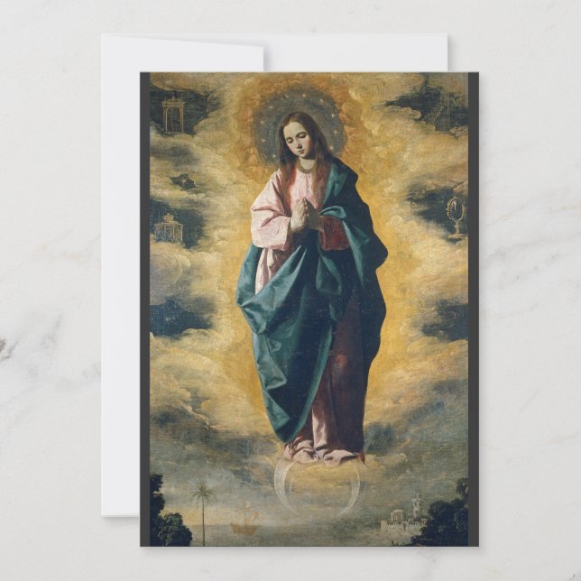 Immaculate Conception by Zurbarán Invitation (Front)