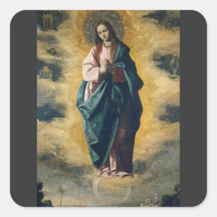 Immaculate Conception by Zurbarán Square Sticker