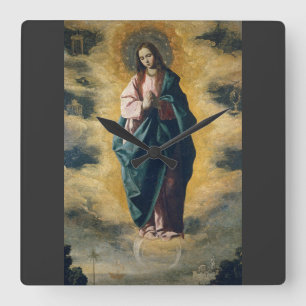 Immaculate Conception by Zurbarán Square Wall Clock