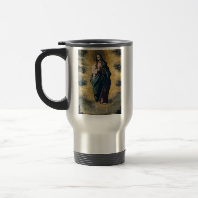 Immaculate Conception by Zurbarán Travel Mug (Left)