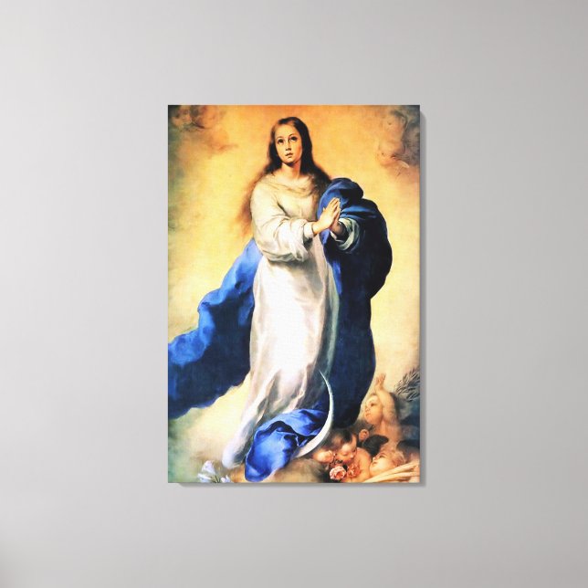Immaculate Conception Gold Canvas Print (Front)