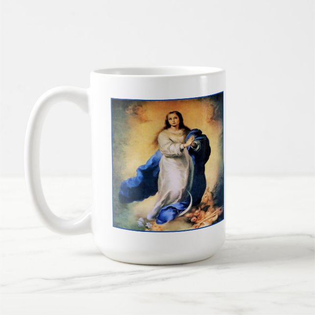 Immaculate Conception Gold Coffee Mug (Left)