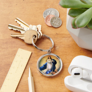 Immaculate Conception Gold Key Ring