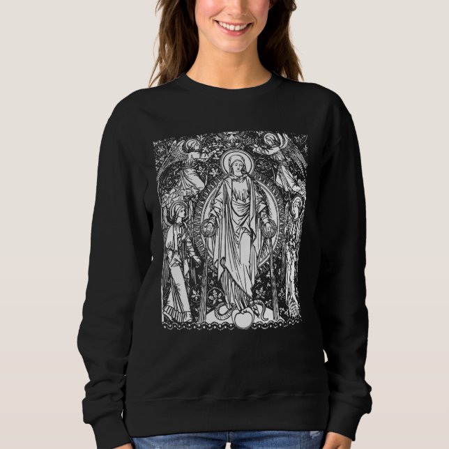 Immaculate Conception Mary Breviarium Traditional  Sweatshirt (Front)